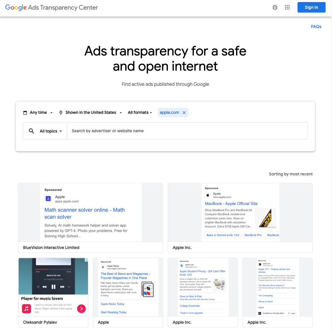 Advertising APIs