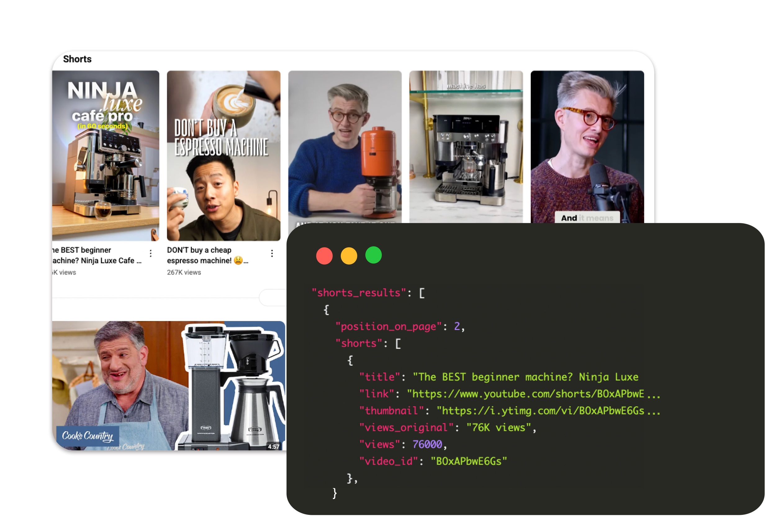 eBay search API response sample